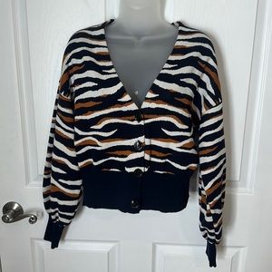 Ann Taylor animal print cardigan